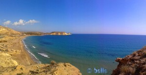 Pulpí - Andalucia - Spain - Playa de las Palmeras – aufgenommen mit der Handy-Cam als Panorama