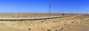 Panorama-Bild - Längstes Förderband der Welt - von Bou Craa nach El Aaiún - El Marsa – Marokko