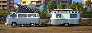 VW Westfalia - mit Wohnwagen aus Berlin - Playa de las Salinas – Spain