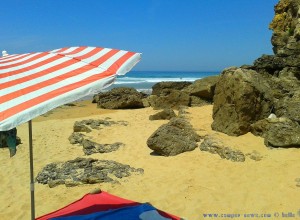 Mein Strandplatz an der kleinen Bucht neben Playa de Valdearenas – Spain