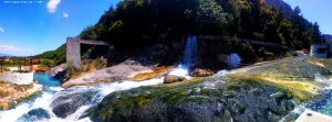 Wild open H2S waterfall and source - Loutra Thermopilon – Greece